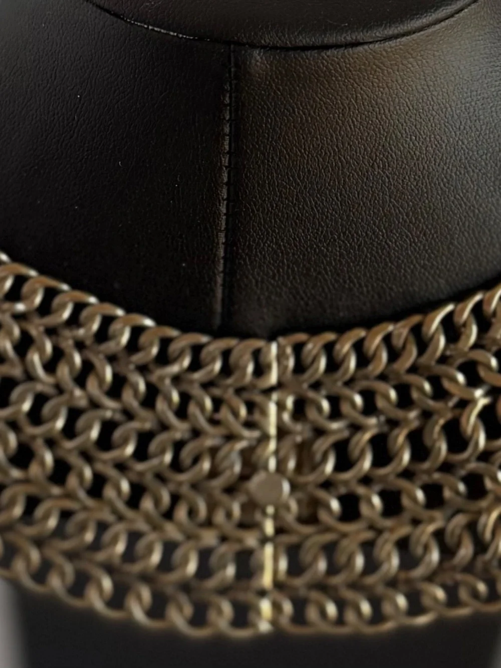 Vintage Mexican Alpaca Silver Mesh Design Collar Necklace